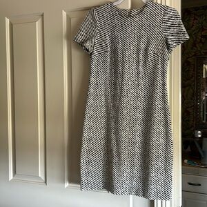 Calvin Klein sheath dress, black and white